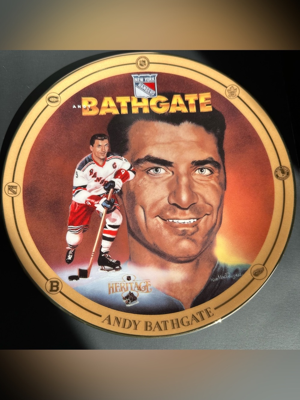 Legends of Hockey’s Golden Era 1995 Collector Plate by Rob MacDougall